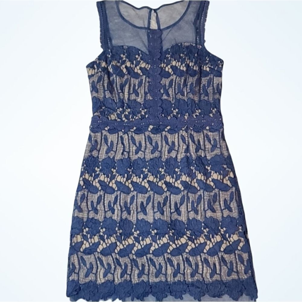 Soieblu Lace Overlay Dress L